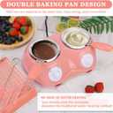 Outamateur Chocolate Melting Pot Electric Chocolate Fondue Mini Fondue Candy Maker with Double Melting Pot for Milk Chocolate,Cheese,Butter,Candy