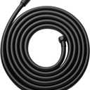 OFFO Ultra-Flex Shower Hose, Premium RV PVC Handheld Shower Head Hose Flex Hoses Extension with Brass Insert and Nut for Bathing Pet Bathing, 100 in Matte Black