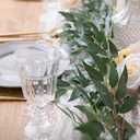 Ling's Moment Willow Leaf Greenery Swag, 5.9ft Artificial Silk Real Touch Italian Ruscus Rattan Garland, Fake Wispy Hanging Vine Stem for Home Decor Wedding Table Centerpieces Birthday Party Garden