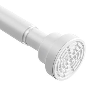 Tension Curtain Rod 30 To 63 Inch White Tension Rods Adjustable Spring Loaded Curtain Rods 7/8" Curtains Rods No Drilling Tension Rods For Windows Bedroom Closet Doorway Door, 1pc