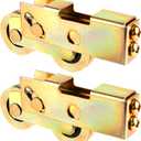 2Pcs Sliding Door Tandem Roller, Heavy-Duty 1-1/4 Inch Sliding Door Tandem Roller Assembly Sliding Glass Door Rollers Replacement, 120kg/265lbs Load Capacity for Sliding Glass Door Screen