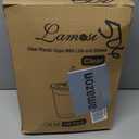 Lamosi 100 Pack 16 oz Clear Plastic Cups with Lids and Straws, Disposable Plastic Coffee Cups with Lids for Iced Coffee, Cold Beverages, Smoothies and To-Go Drinks