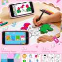 Kids Smart Toy Phone, Dual Camera with Stickers, 3.97" Touchscreen Learning Toy with 210+ Games, 190+ Drawing Activities, 8GB Kids Cell Phone, for Ages 3-12 (Pink )