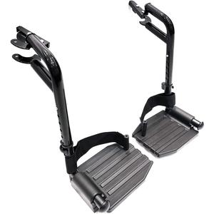 Wheelchair Swing Away footrests,Economy Footrest for Standard Wheelchairs and Transport Chair, Composite Footplates and Heel Loops,Universal Swing-Away Footrests, Same Function as T93.(1 Pr, Black)