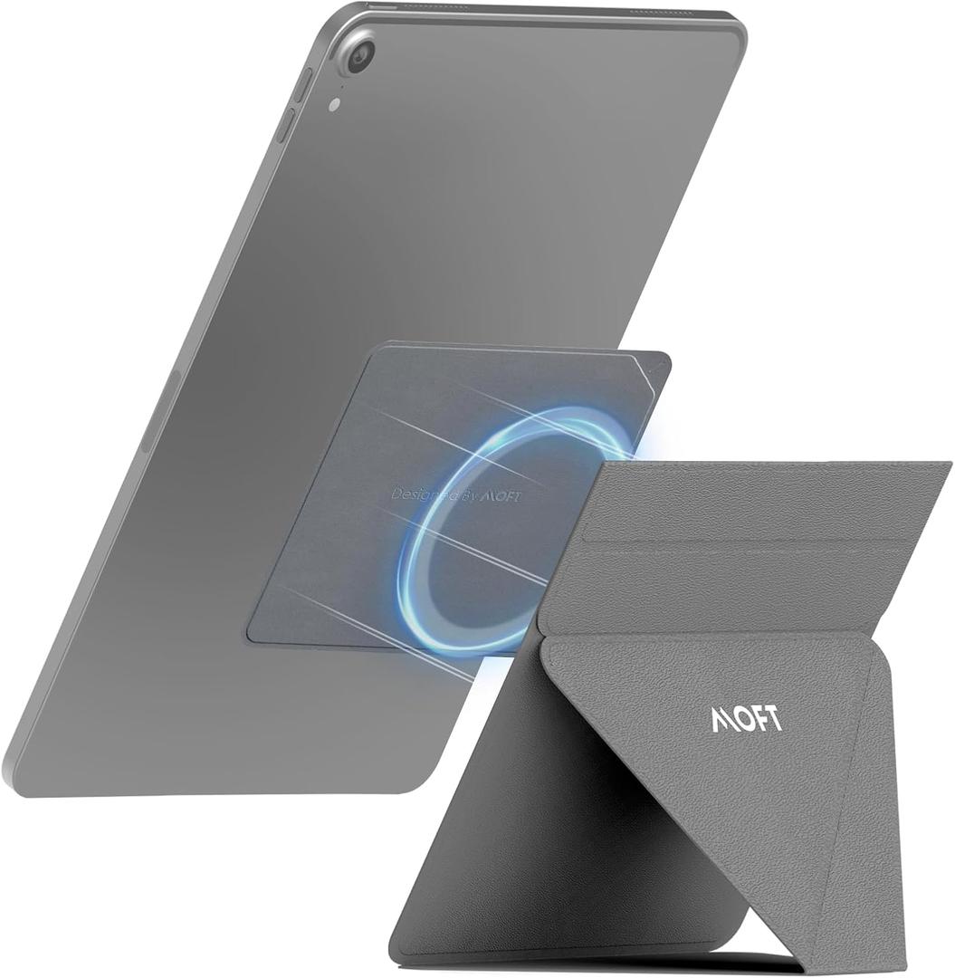 MOFT Snap Tablet Stand Holder, Foldable and Adjustable in Portrait/Landscape, Ultra-Slim Design iPad Stand for Desk, Compatible with 9.7" to 12.9" Tablets, Grey