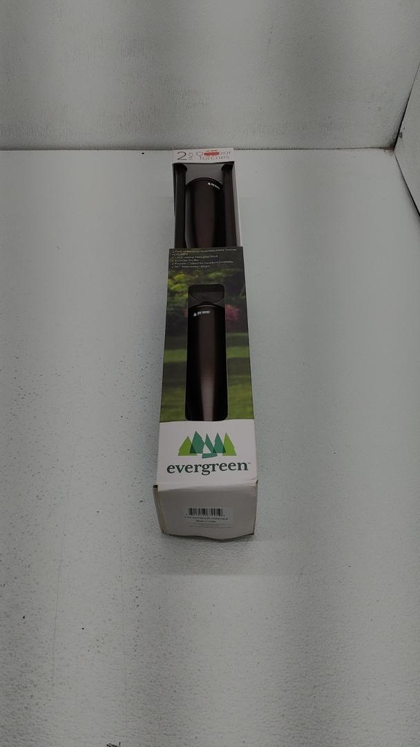 Evergreen 2 Pack Of Ready To Assemble Metal Torches Brown