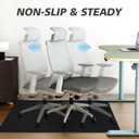 Sycoodeal Office Chair Mat for Hardwood Floor,Office Computer Gaming Chair Mat for Tile Floor,Large Floor Protector Rug,Anti-Slip,Easy to Clean,Pure Black(48"x55")
