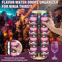 Joehea Pod Holder Compatible with Ninja Thirsti Pods, 16 Flavor Organizer for Ninja Thirsty Drink System, 360 Turntable 4-Tier for Ninja Thirsti Flavor Water Drops Organizer (1 Piece)