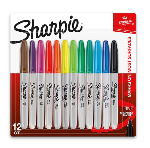 Sharpie 30075 Sharpie Permanent Markers Fine Point, Count of 11