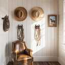 Cowboy Hat Hanger Wall Mount, 4 Pack Cowboy Hat Rack, Metal Horseshoe Hook, Horseshoe Decor, Western Hat Hook for Wall, Hat Holder for Entryway Closet, Bridle Hook for Tack Room, Horse Supplies