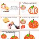 Zliisang 24PCS Make You Own Fall Crafts Kit Bulk Maple Leaves Pumpkin Apple Acorn Paper Suncatchers DIY Kit for Autumn Thanksgiving Activities Decorations Window Stained Glass Effect Art Supplies