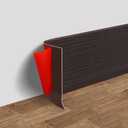 Vinyl Wall Base Baseboard Molding Trim 4" Flexible Self Adhesive Rubber Wall Base Moulding Trim Peel and Stick Design, 4 Inch x 200 Feet, Black Walnut Wood