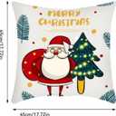 Christmas Pillow Covers, Decorative Winter Holiday Pattern, 18x18 Inch, 4 Piece Set