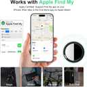 Air Tracker Tag Works with Apple Find My (iOS Only) Includes Replaceable Battery, Bluetooth Smart Item Locator Key Finder for Keys, Luggage, Wallet, Pet, Dog, Cat (Black, 4-Pack)
