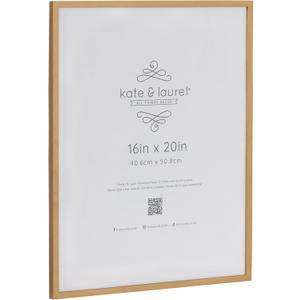 Kate and Laurel Gallery Wall Poster Frame; 16x20; Gold; Modern Photo Frame for Use as Entryway Wall Decor; Living Room Decor; or Fireplace Mantel Decor