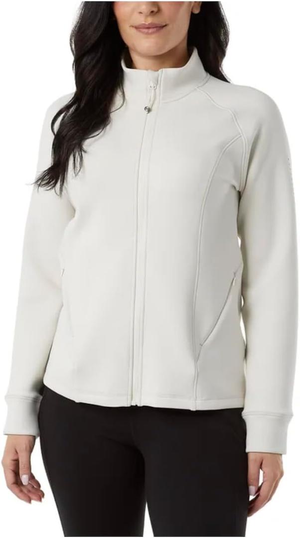 32 Degrees Heat Women's Full Zip Active Tech Jacket (Medium, Tan)
