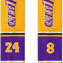 Boys Socks,Basketball Baseball Softball Football Athletic Socks Team Color Gifts for Youth Ages 8-12 (La-gold)