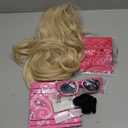 Bettecos Long Blonde Cosplay Wig for Women with Bandana Sunglasses and Earrings Middle Part Blond Wavy Synthetic Hair Wigs for Women’s Cowgirl Costume Halloween Party Daily Wear (Wig+Bandana+Earrings+Sunglasses)