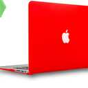 UESWILL Smooth Matte Hard Shell Case Cover Compatible with 2010-2017 Release MacBook Air 13 inch (Model A1466 / A1369) + Microfibre Cleaning Cloth, Red