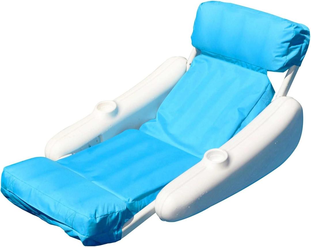 SWIMLINE ORIGINAL 10025M Sunchaser SunSoft Luxury Lounger Chair Pool Float | Molded Frame & Pontoon Design | Pool Floats Adult | Pool Lounger | Pool Accessories | Pool Chairs and Lounges For In Pool, Large
