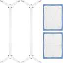 Morcheiong 2 Pack Bed Sheet Fasteners Straps Adjustable Bed Sheet Holder Bands with Sheet Clips for Bedding Stays Bedsheet Tie Downs - White