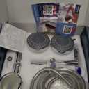 Shower with Power High Pressure Double Shower Heads with Handheld Spray. Adjustable Ball Joint and Detachable Head with Pressure Control Valves for an Enjoyable Spa Bathing Experience.