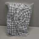 K MASANIJI 100% Cotton Dust Blue Plaid Ruffled Table Cloth for Rectangle Table, Classic Farmhouse Checker Gingham Vintage Decorative Tablecloth (Dust Blue/ White Plaid, 70x52 inches)