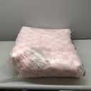 Made4Pets Cat Beds for Indoor Cats, Cat Couch Bed, Soft Faux Fur Checkered Pet Sofa, Calming Fluffy Kitten Sofa with Supportive Foam, Removable Washable Cover with NonSlip Base, Pink, Small