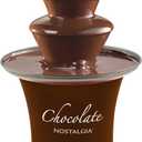 Nostalgia 3 Tier Electric Chocolate Fondue Fountain Machine for Parties - Melts Cheese, Queso, Candy, and Liqueur - Dip Strawberries, Apple Wedges, Vegetables, and More - 8-Ounce - Brown