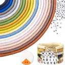 ADIIL 7200pcs Clay Beads Bracelet Making Kit, 6mm Polymer Heishi Beads for Jewelry Making, Friendship Bracelet Kit Birthday Gift for Adults Neutral