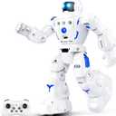 Robot Toys for Kids, Programmable Remote Control Robot with Walking, Sliding, Singing and Dancing, RC Gesture Sensing Control Smart Robots for Age 3-12 3-5 Kids Christmas Birthday (White)