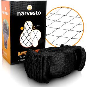 Harvesto Heavy Duty Bird Netting for Chicken Coops & Runs | Tree & Garden Netting Mesh 1-1/2" | Keep Hawks, Birds & Predators Away | Bird Netting for Blueberry Bushes, Vegetables & Fruit (50' x 50)