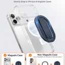 andobil [2026 All-New] Magnetic Phone Grip for Magsafe w/Finger Strap [Comfortable & Durable] Magnetic Phone Ring Holder for MagSafe Accessories & iPhone 17 Air 16 Pro Max Plus 15 14 13 12, Deep Blue