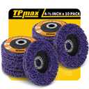 TPmax 4-1/2" x7/8'' Stripping Discs Rust Remover Wheel Remove Paint and Oxidation Poly Strip Wheel Disc Abrasive Angle Grinding Wheel - 10 Pack(Purple)