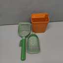 Cactus Cat Litter Scooper with Holder - 2 Replaceable Wheat Straw Plastic Shovels & ABS Handle and Box - Cat Litter Scoop with Bag & Trash Bag Storage - Premium Kitty Litter Scoop Green