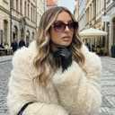 SIPHEW Retro Small Wrap Sunglasses for Women | Lightweight Square Frame with 100% UV400 | Polarized Shade for Womens