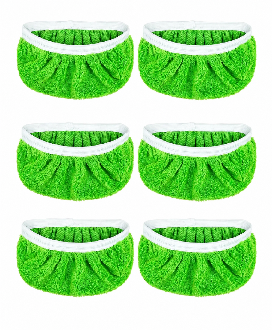 6PCS Reusable Microfiber Mop Pads Washable Wet Pads Compatible with Swiffer Sweeper Refills Pads for Wet & Dry Sweeping Cloths Mop Head Replacement for Household Cleaning