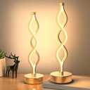 NUR Gold Lamps for Bedrooms Set of 2, Small Table Lamp, 3 Colour Temperature, 15.8 Inch Height, Bedsides Lamps for Living Room