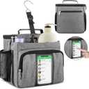Bukere Portable Shower Caddy Tote Bag for College Dorm Travel, Separate Compartment, Large Capacity, Quick Dry Mesh Base, Hanging Toiletry Bath Bag for Student, Gym, Camp, Women Men