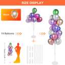 2 Sets of Balloon Stand Kit - 6ft Balloon Stands with Base, Balloon Sticks, Decorations for Party Birthday Wedding Baby Shower Gender Reveal Graduation