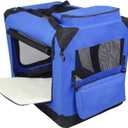 EliteField 3-Door Soft Dog Crate with Bed & Carrying Bag 20.0"L x 14.0"W x 14.0"H