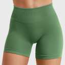 HIGORUN Women Workout Impact Shorts Scrunch Butt Lifting Gym Yoga Seamless Booty Biker Shorts (XS)