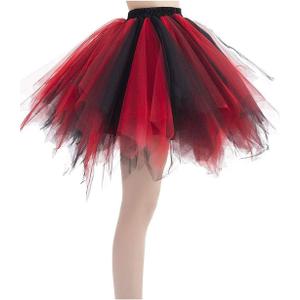 Womens Rainbow Puffy Tutu Layered Tulle Petticoat Skirt for Party (Regular Size(US 0-18w))