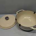 Lodge Essential Enamel Cast Iron Dutch Oven 6 Quarts - Perfect for Bread Baking, Braising, Marinating & Slow Cooking - Features Moisture-Sealing Lid & Dual Handles - Kitchen Essentials - Sandalwood