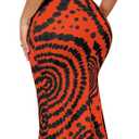 EDITCOZY Women Sexy Bodycon Maxi Dress Beach Backless Vacation Sundress | Tie Dye, Halter, Sleeveless, Open Back Cut Out, Long Mermaid Dresses, Summer, Birthday Party, Going Out, Date Night (Red, Large)
