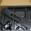 Night Stand Bedside Charger Bedroom - Nightstand with Charging Station & LED Light Strip, Night Stand with Storage Shelf & 2 Fabric Drawers, Morden End Table with U-S-B Ports & AC Outlets