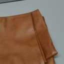 MANDIOO Set of 2 Faux Leather Decorative Throw Pillow Covers Modern Solid Outdoor Cushion Cases Luxury Pillowcases for Couch Sofa Bed 20x20 Inches Brown