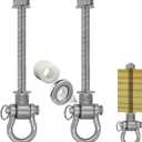 2 Bearing Silent Heavy Duty Swing Hanger Permanent Anti-Rust 180 Swing, 1500 lb Capacity sandbag Yoga Swing Hammock Chair,11''