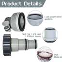 4 Pack Pool Hose Adapter Kit, A/B Type Pool Pump Hose Connector for 1.25&1.5 Inch Hoses,Hose Conversion Adapters with Clamp Washer Fits Filter Pumps for Pool Accessories Replacement Parts
