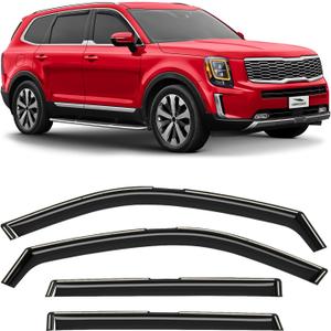 Voron Glass in-Channel Extra Durable Rain Guards for Kia Telluride 2020-2025, Window Deflectors, Vent Window Visors, 4 Pieces - 200512